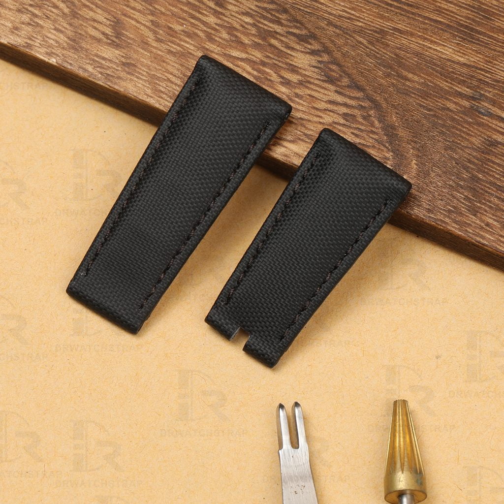 Buy custom Rolex Black nylon watch band 20mm handmade for Rolex sale (1)