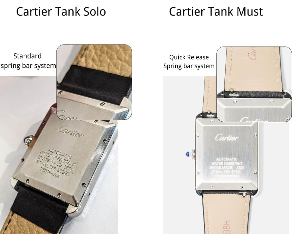 What is the difference between the Cartier Tank solo vs Tank Must
