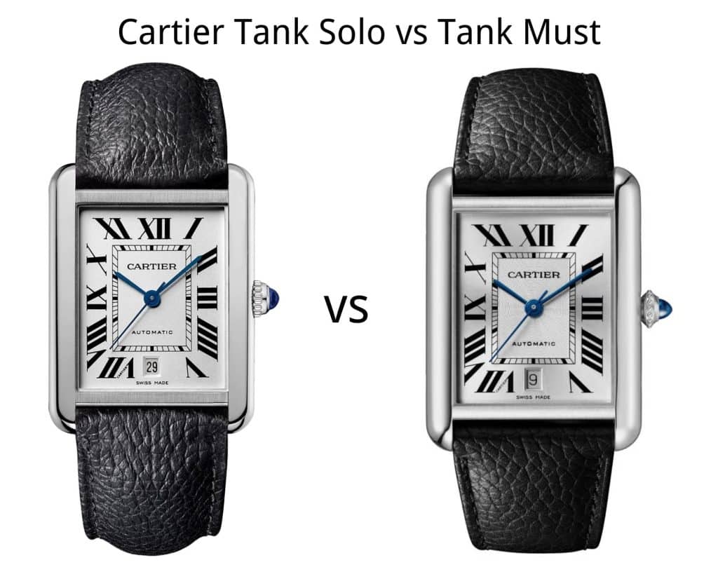 What is the difference between the Cartier Tank solo vs Tank Must