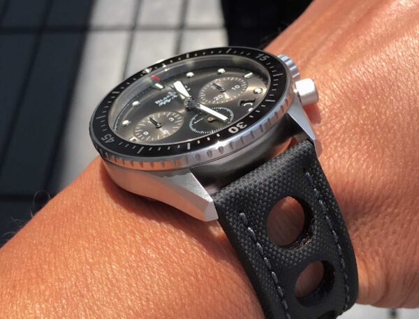 Blancpain Fifty Fathoms custom sailcloth watch band Rally strap 20mm 23mm