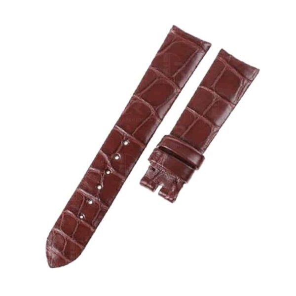 Buy Custom curved end replacement Brown alligator leather watch strap for Girard Perregaux 1966 luxury watch