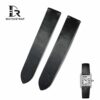 Buy Custom premium Black satin leather strap & watchband replacement for Cartier Tank & Ronde watch