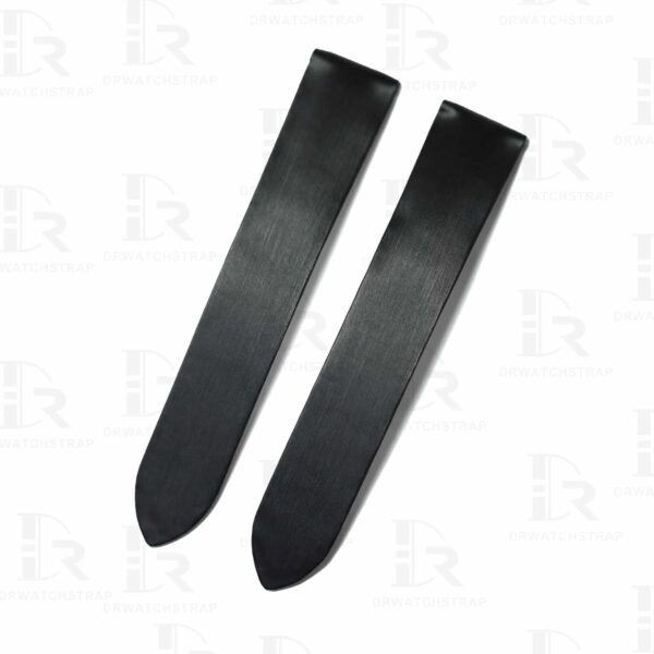 Buy Custom premium Black satin leather straps & watchbands replacement for Cartier Tank & Ronde watch