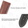Buy Replacement Brown leather watch band for Zenith Pilot type 21mmm straps (3)