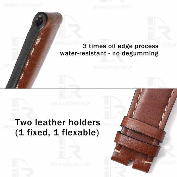 Buy Replacement Brown leather watch bands for Zenith Pilot type 21mmm straps (3)