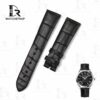 Buy custom Omega Seamaster Black leather watch band 19mm for sale (1)