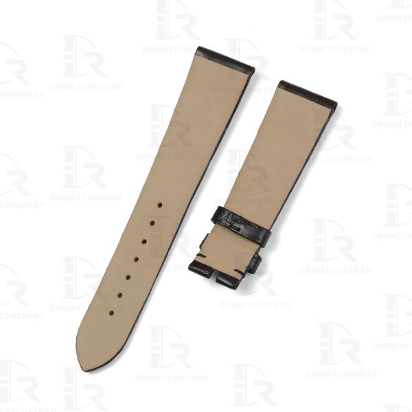 Buy custom Omega Seamaster Black leather watch band 19mm for sale (2)