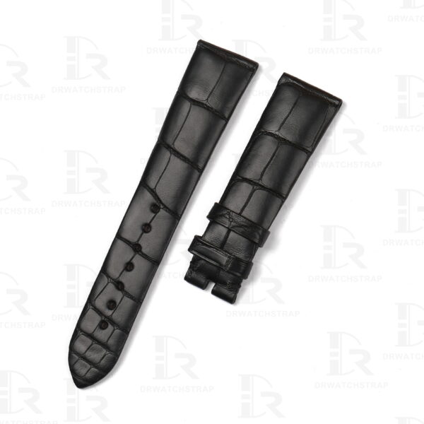 Buy custom Omega Seamaster Black leather watch bands 19mm for sale (2)