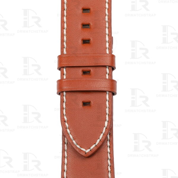 Buy custom brown calfskin leather replacement strap for Zenith Big Pilots watch 23mm 24mm watch bands (2)