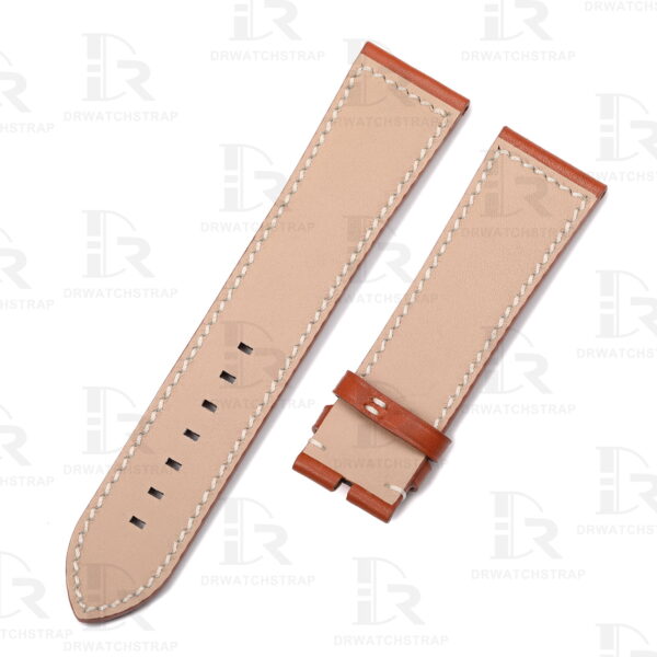 Buy custom brown calfskin leather replacement straps for Zenith Big Pilots watch 23mm 24mm Handmade watch bands (2)