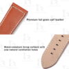 Buy custom brown calfskin leather replacement straps for Zenith Big Pilots watch 23mm 24mm watch bands (3)