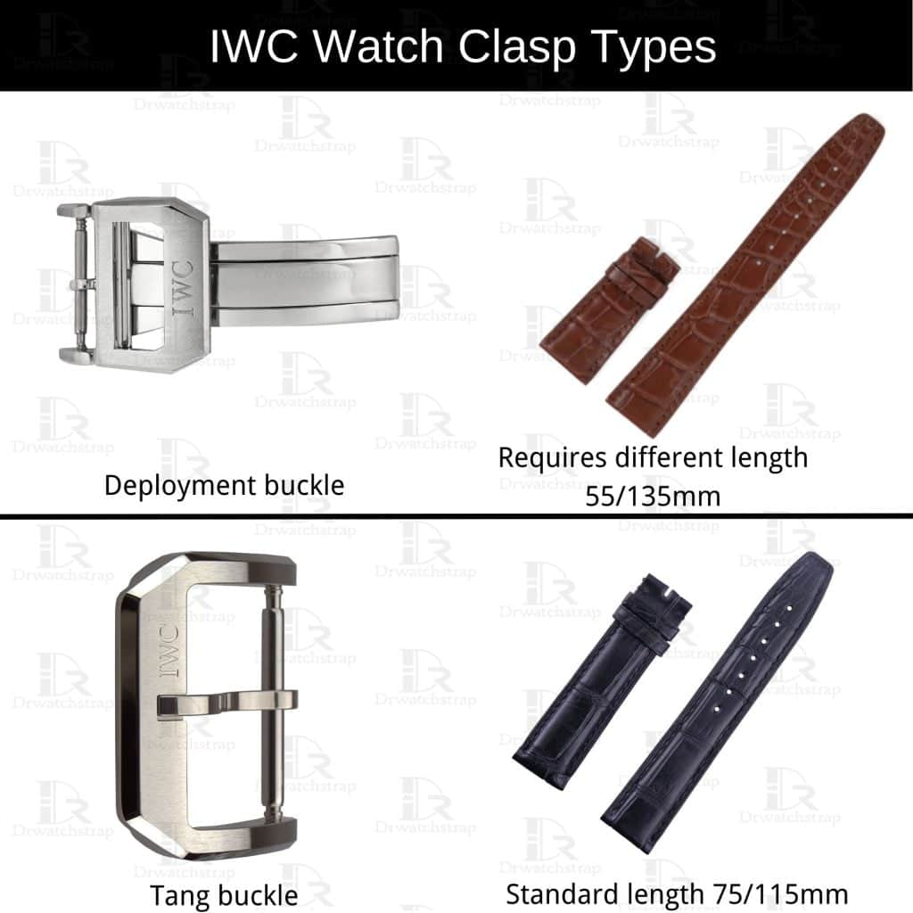 IWC Watch Clasp Types deployment vs pin iwc buckle