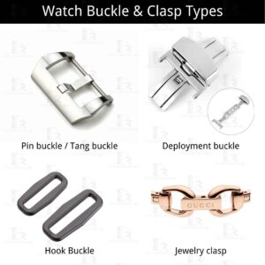 Different Watch band buckle clasp types