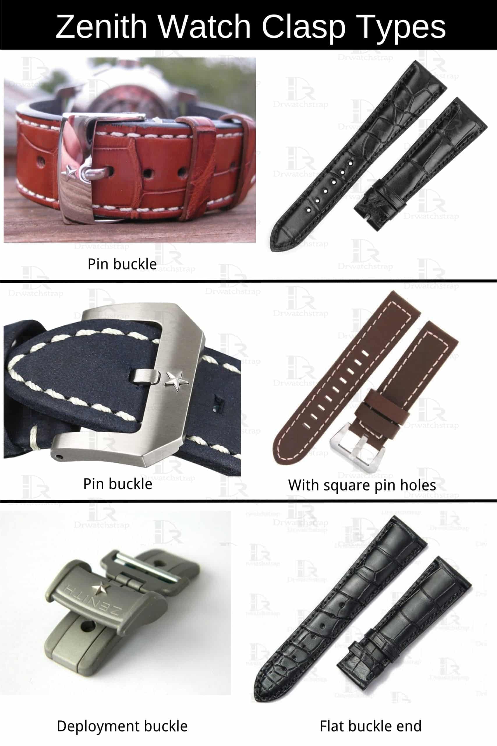 Zenith pin tang buckle vs deployment Watch clasp types