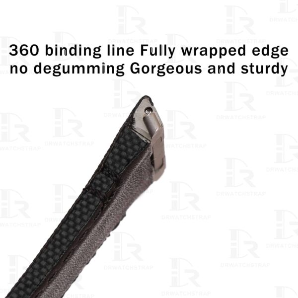 Buy Custom Cartier Santos quickswitch band Black Nylon fabric straps 19mm 20mm Handmade watch bands (2)