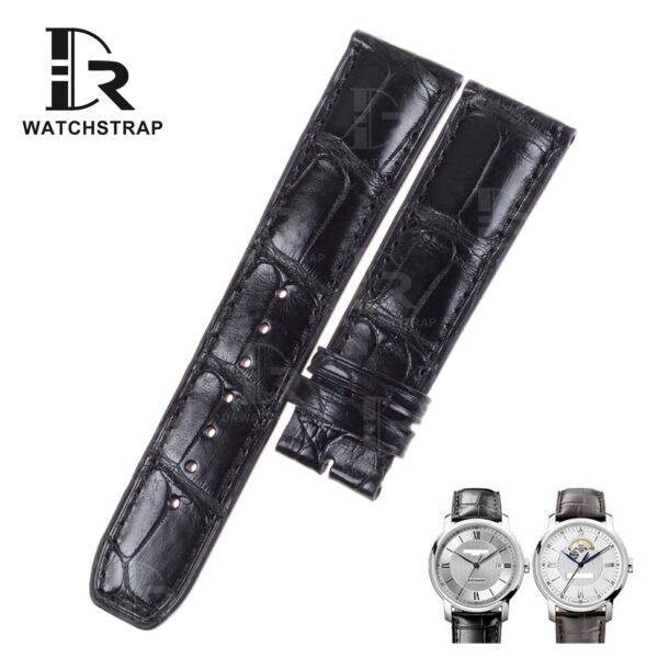 Buy Handmade Baume Mercier Crestmark 8688 8592 strap Black leather watch straps