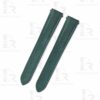 Custom Cartier Santos quickswitch Green Nylon fabric straps 19mm 20mm Handmade watchband