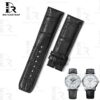 Custom handmade Black Alligator Leather watch band for Baume Mercier strap replacement Baume Mercier Crestmark 8688 8592 (1)