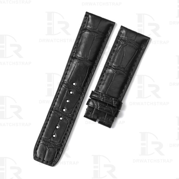 Custom handmade Black Alligator Leather watch bands for Baume Mercier strap replacement Baume Mercier Crestmark 8688 8592 (1)