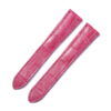Handmade Cartier Tank solo Pink Alligator Square Scale leather watch strap for Cartier (Double Folded) watch band