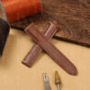 Buy Custom Cartier tank solo xl Brown leather watch strap 16mm 18mm 20mm 23mm replacement watch band (1)