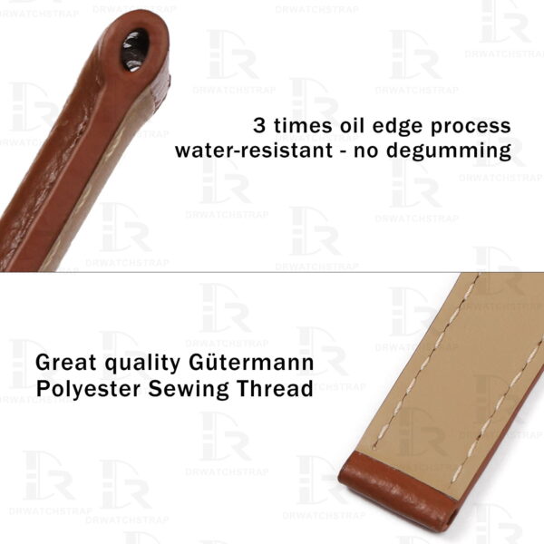 Buy Custom Cartier tank solo xl Brown leather watch strap 16mm 18mm 20mm 23mm replacement watch band (2)