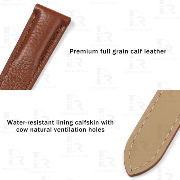 Buy Custom Cartier tank solo xl Brown leather watch strap 16mm 18mm 20mm 23mm replacement watchbands (2)