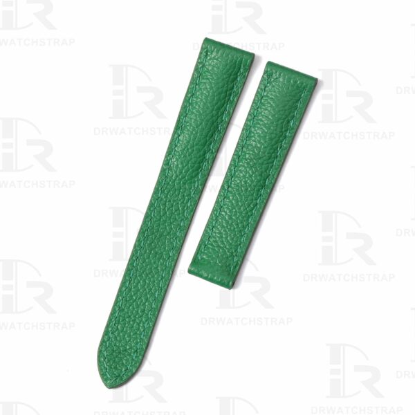 Buy Custom Cartier tank solo xl Green leather watch strap 16mm 18mm 20mm 23mm replacement watch bands (2)