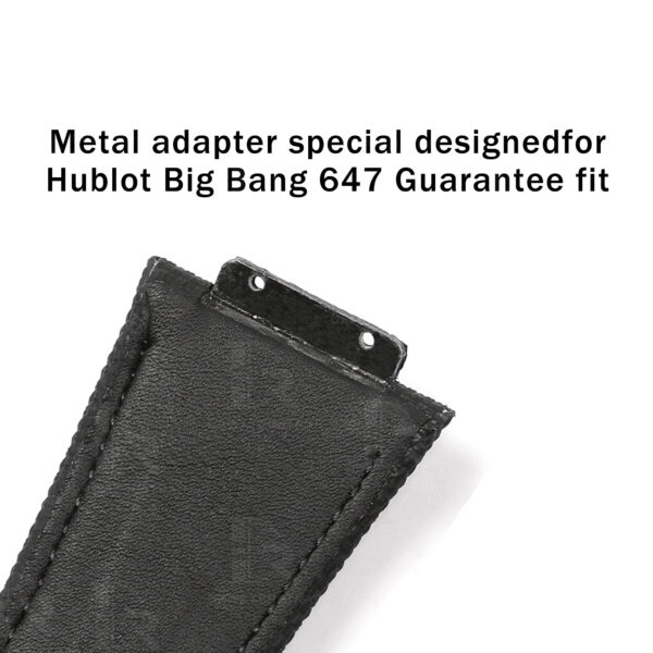 Buy Custom Hublot Spirit of Big Bang 647 Moonphase Canvas Pattern Black Rubber Velcro & Elastic strap Handmade watch band (2)