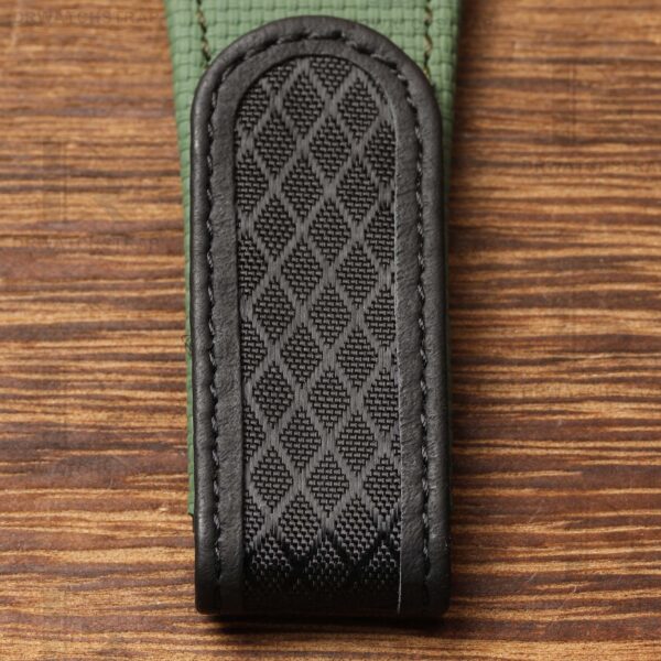 Buy Custom Hublot Spirit of Big Bang 647 Moonphase Canvas Pattern Oliver Green Rubber Velcro & Elastic strap Handmade watchband (3)