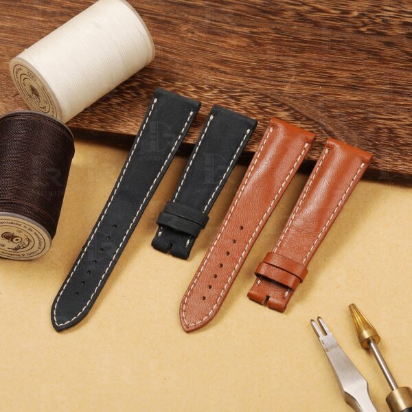 Buy Custom Patek Philippe 5230P Brown calfskin leather strap 20mm Handmade watch band (1)