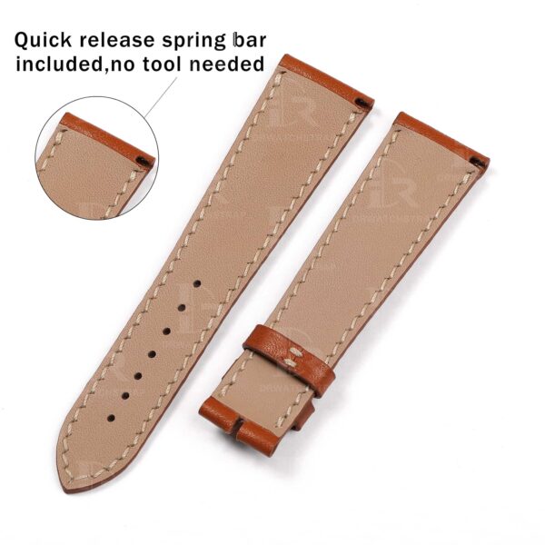 Buy Custom Patek Philippe 5230P Brown calfskin leather strap 20mm Handmade watch strap (3)
