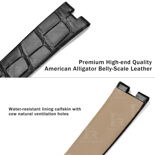 Buy Custom Cartier la Baignoire Allongée, Vintage, Bathtub, Benoit Baignoir Mini, Large, XL watch Black Alligator Belly Scale leather watch Strap 11mm 20mm Handmade watchband