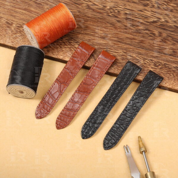 Buy Custom cartier santos de cartier galbée Black leather watchband Handmade for straps (1) Buy Custom cartier santos de cartier galbée Black leather watchband Handmade for straps (1)