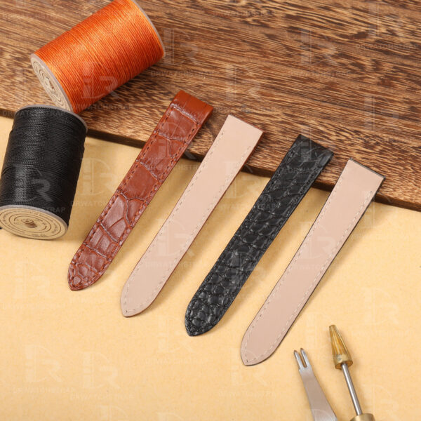 Buy Custom cartier santos de cartier galbée Black leather watchbands Handmade for straps Buy Custom cartier santos de cartier galbée Black leather watchbands Handmade for straps