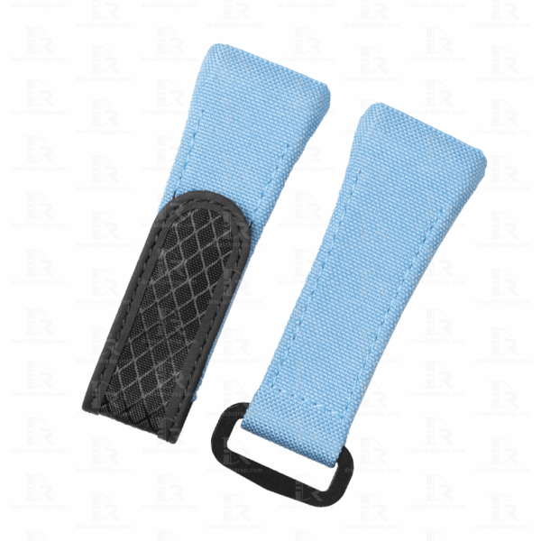 Custom Sky Blue nylon velcro strap Replacement for Franck Muller vanguard v32 v41 v45