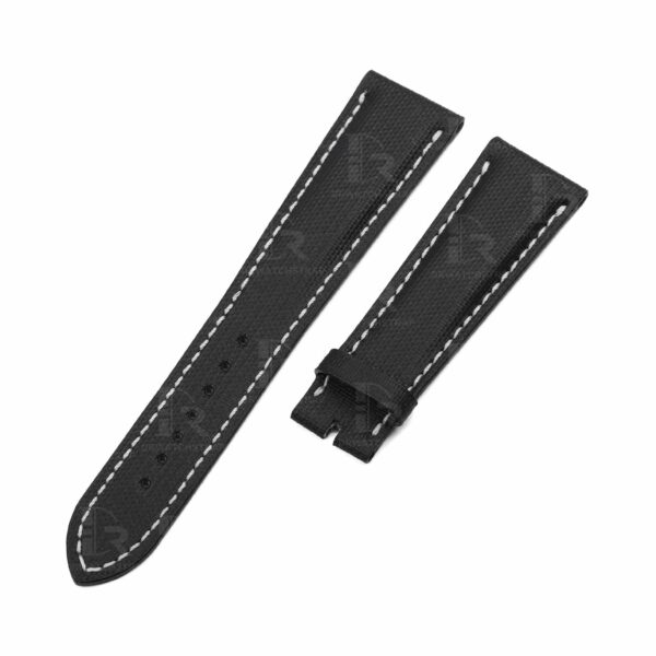 Buy Custom Patek Philippe 5230P Black Canvas leather strap 20mm Handmade for watch strap (1)