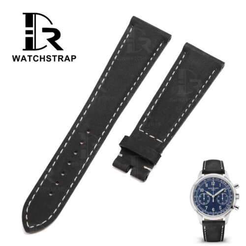 Buy Custom Patek Philippe 5230P Black Suede leather strap 20mm Handmade for band watch (1)