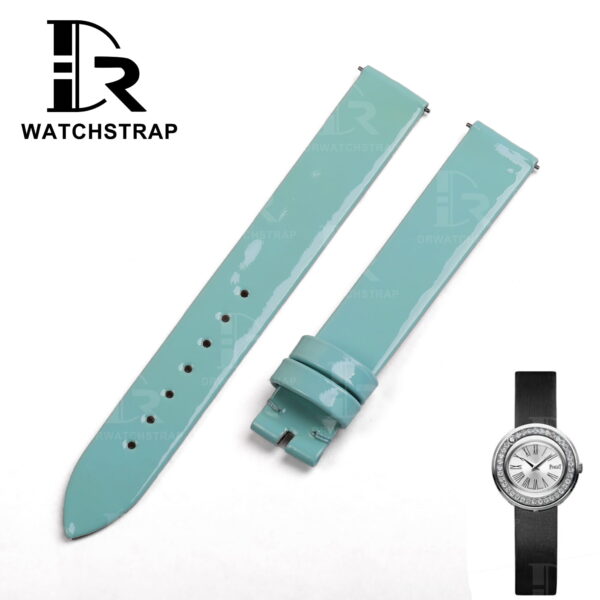 Buy Custom Piaget Possession g0a43090 Tiffany Blue Patent leather watch strap Handmade for watch band (1)