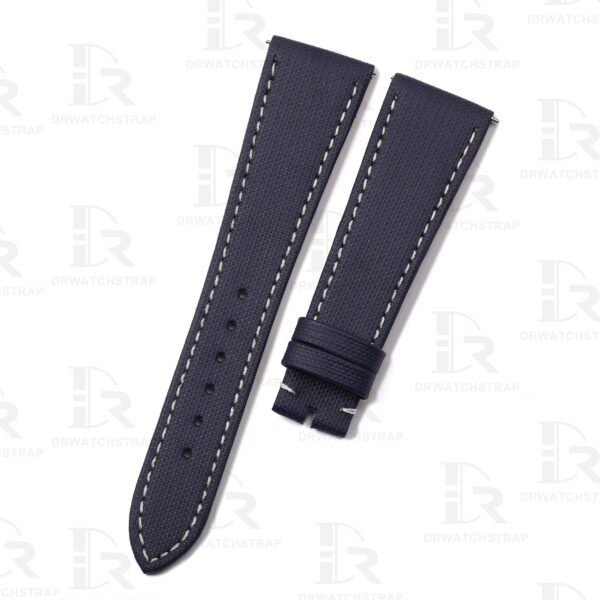 Buy Custom replacement Patek Philippe 5230P Blue Canvas leather strap 20mm Handmade for watchband (1)