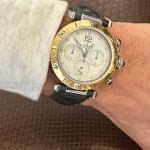 Custom replacement Black leather strap for cartier