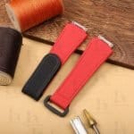 NEW 2023 Buy Custom Richard Mille Red rubber velcro Replacement strap Richard Mille band RM orange watchstraps aftermarket (4)