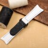 Buy Custom Omega, Garmin rubber velcro White watchbands 20mm 22mm handmade hook and loop watch straps (3)