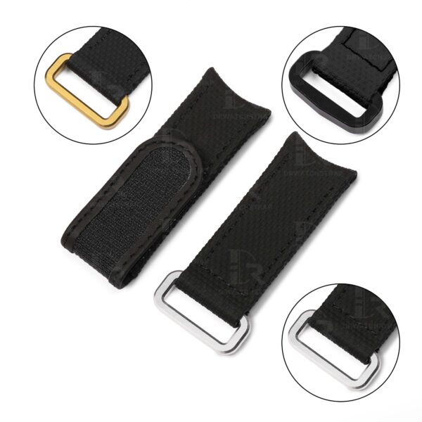 Custom Omega, Garmin rubber velcro watch band 20mm 22mm handmade hook and loop watch strap (1)