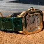 Cartier Santos Orange epsom leather strap band