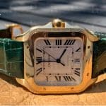 Cartier Santos quickswitch blue alligator leather strap