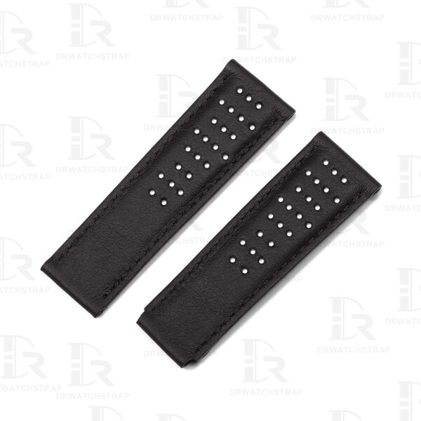 Custom Seiko 5 sports 55th anniversary ultraseven limited edition black rally leather strap 20mm replacement watch band