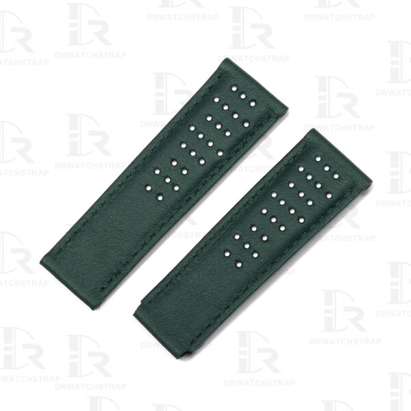 Custom Seiko 5 sports 55th anniversary ultraseven limited edition green rally leather strap 20mm replacement watch band