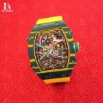 Cartier Roadster on wrist with custom gray grey alligator leather watch band