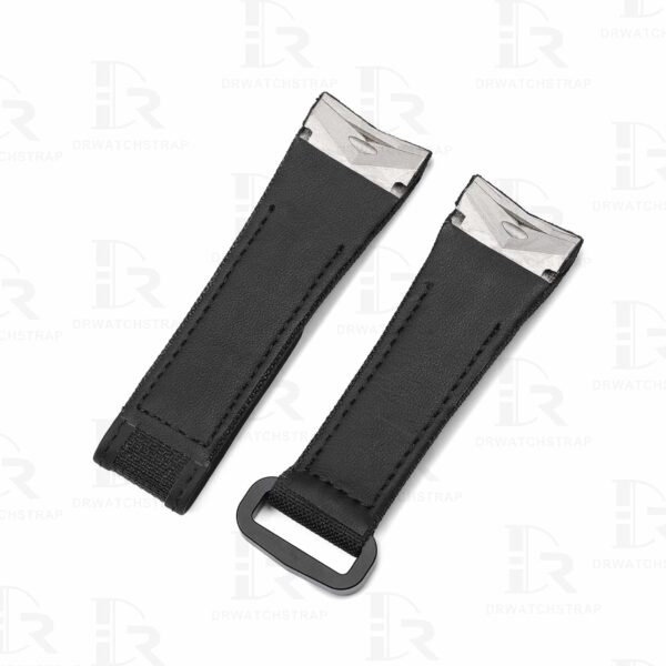 Buy Custom Corum Admirals Cup Black canvas velcro watch band for sale replacement watch straps (2)